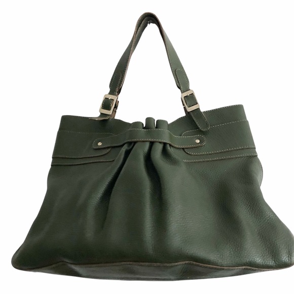 Anya Hindmarch Olive Green Leather Handbag - Picture 2 of 13